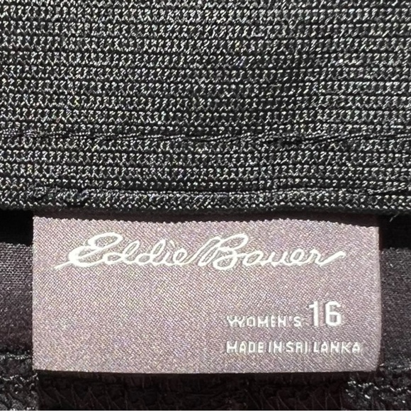 🌻EUC Eddie Bauer Black Lightweight High-Rise Wicking Cargo Pants Womens Size 16 - Picture 5 of 6